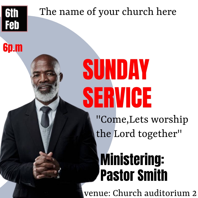 Church card Instagram Post template