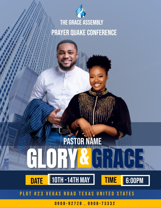 church celebration service Flyer (format US Letter) template