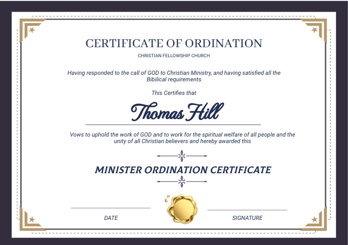 church-certificate-of-ordination-template-postermywall for Free Printable Pastor Ordination Certificate Template CHURCH CERTIFICATE OF ORDINATION Template | PosterMyWall for Free Printable Pastor Ordination Certificate Template