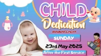 Church Child Dedication Digital Display Digitalanzeige (16:9) template