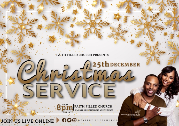 CHURCH CHRISTMAS EVE EVENT TEMPLATE | PosterMyWall
