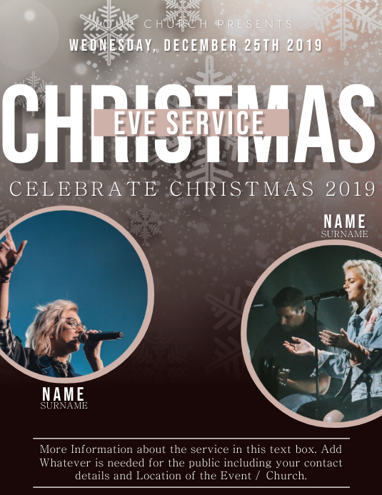 Church Christmas Event Flyer Template | PosterMyWall