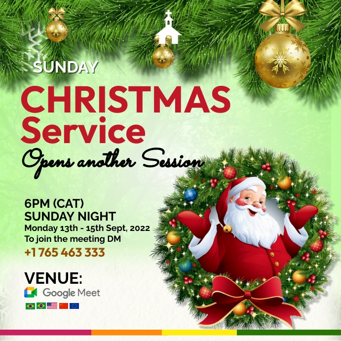 Church christmas flyer (42) Instagram Post template