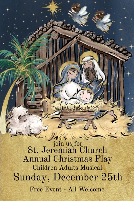 Christmas Program Religious Church Christmas Play Program Template Christmas Program Template