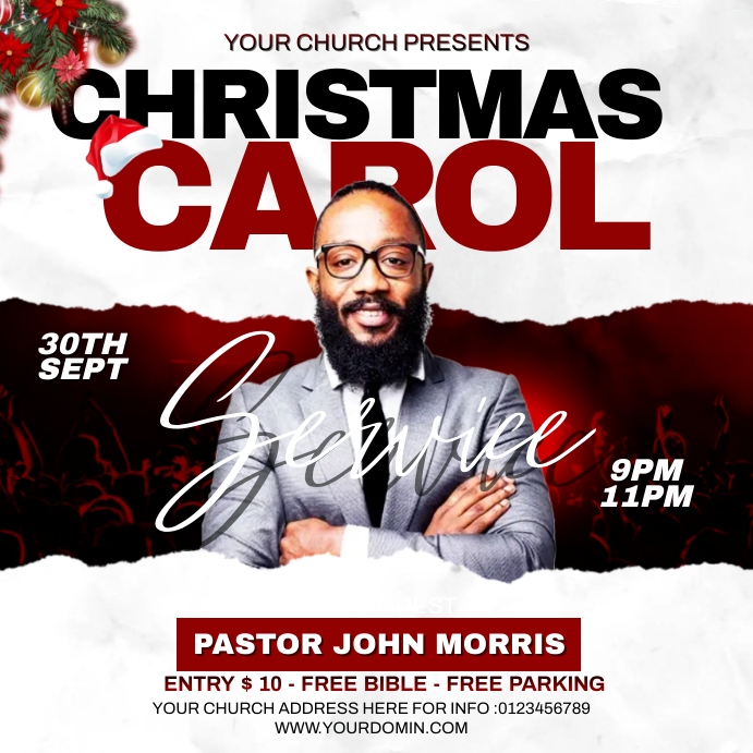 church christmas service (3) Kwadrat (1:1) template