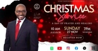 church Christmas service Image partagée Facebook template