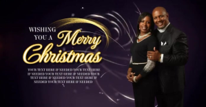 Black Personalized Christmas Wishes Obraz udostępniany na Facebooku Template
