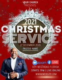 CHURCH CHRISTMAS SERVICE TEMPLATE Flyer (US Letter)