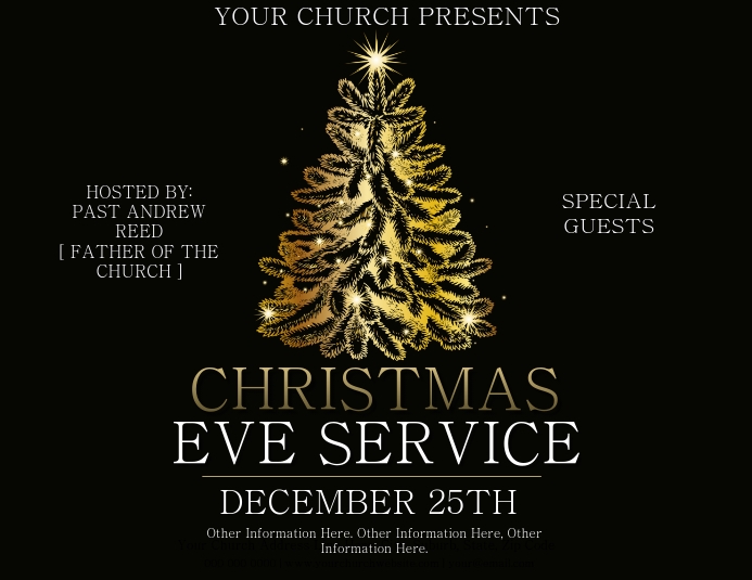 Copy of church christmas service template Copy of Church Christmas Service Template | PosterMyWall