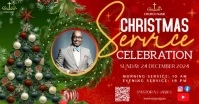 Church Christmas service video template auf Facebook geteiltes Bild