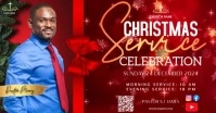 Church Christmas service video template Facebook Shared Image