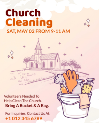 Putih Church Cleaning Event Instagram Portrait Template