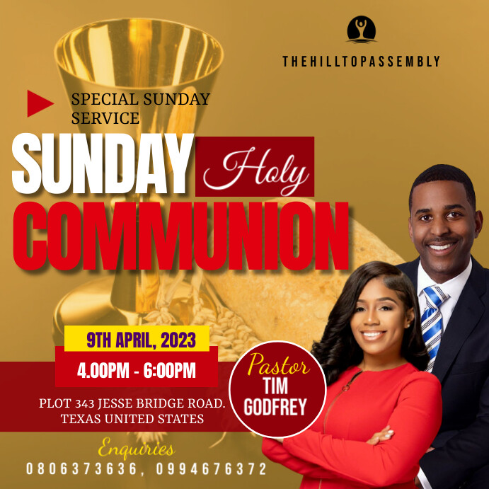 Copy of church communion | PosterMyWall