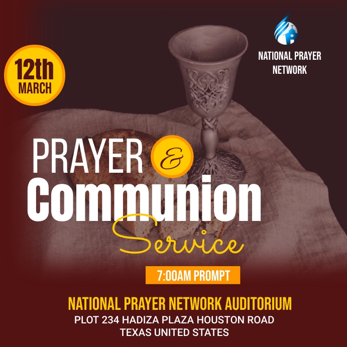 Copy of church communion | PosterMyWall