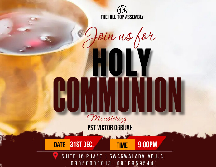 church communion service Template | PosterMyWall
