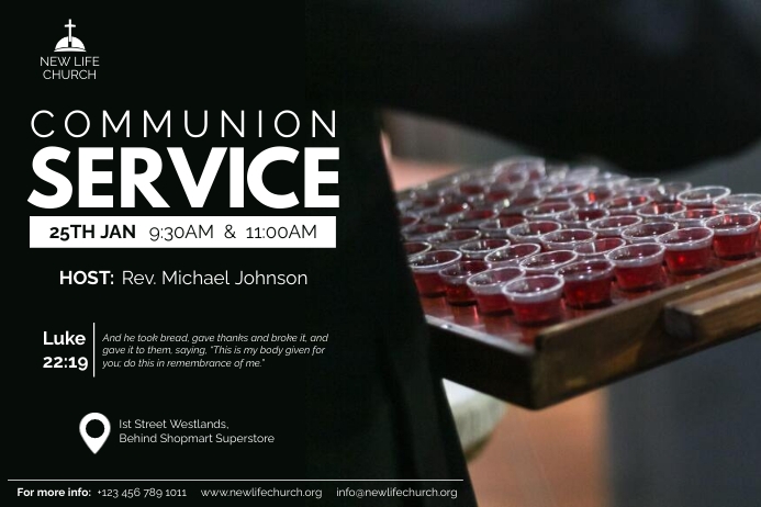 Copy of Church Communion Sunday Service | PosterMyWall