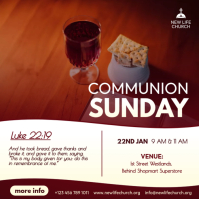 Church communion Sunday service flyer Template | PosterMyWall