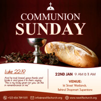 Church communion Sunday service flyer Template | PosterMyWall