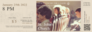 สีเหลือง Church Concert Banner de Tumblr Template