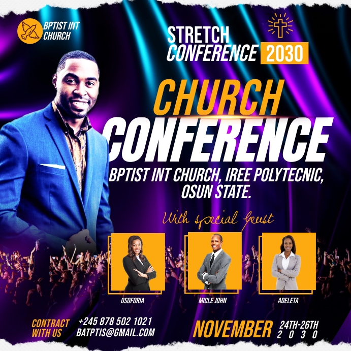 Church Conference Ad Template | PosterMyWall