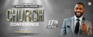 Grå Church conference banner Banner da Twitch Template