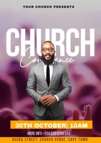 church conference A6 template