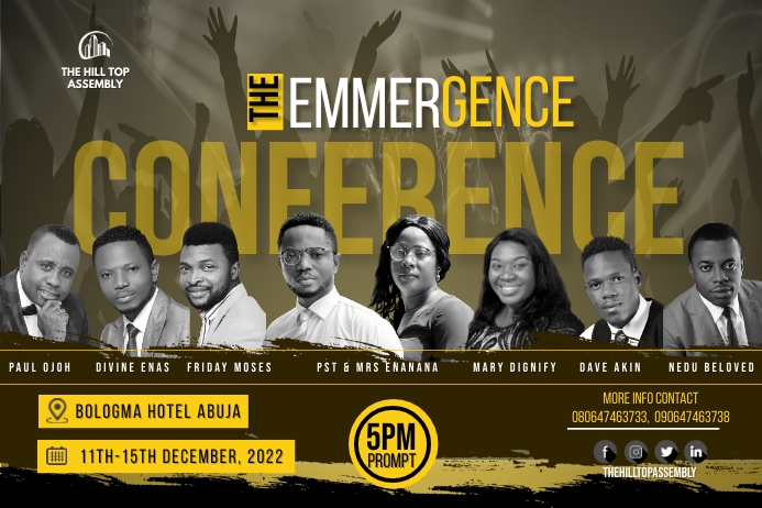 church conference Banner 4' × 6' template