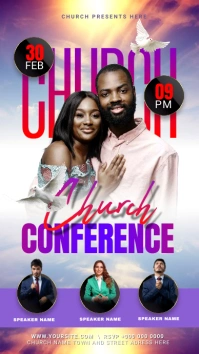CHURCH CONFERENCE Pantalla Digital (9:16) template