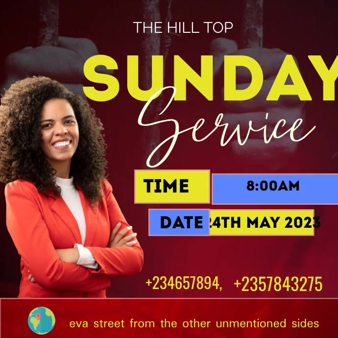 church conference Wpis na Instagrama template