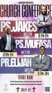 Church conference design template Digitale Vertoning (9:16)