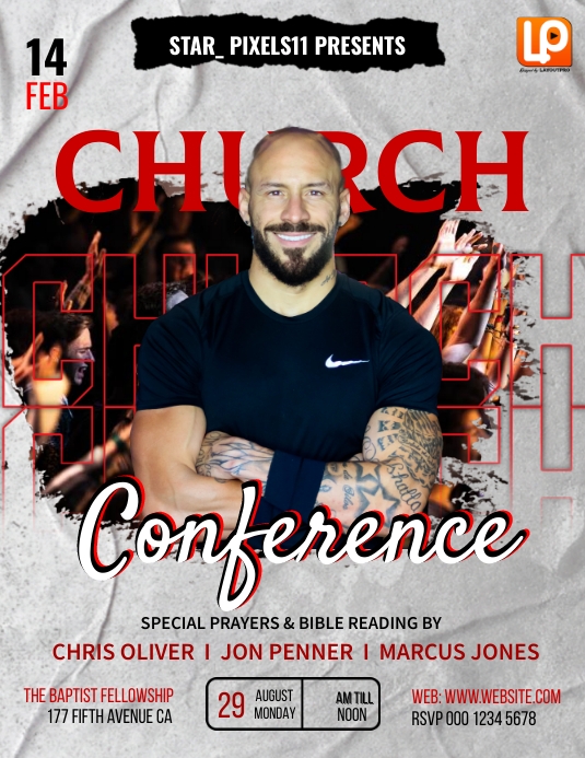 Church Conference 传单(美国信函) template