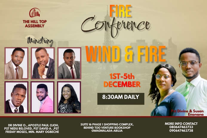church conference Banner 4' × 6' template