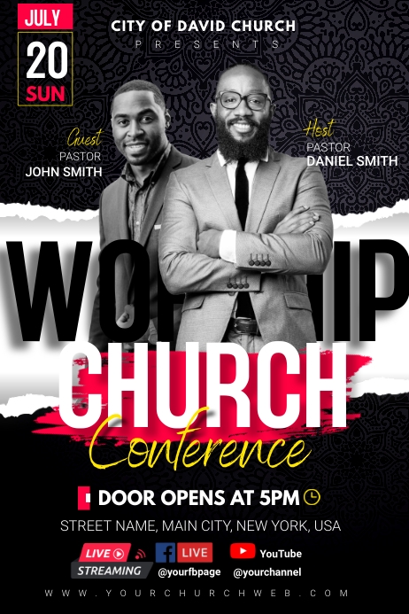 church conference Poster template