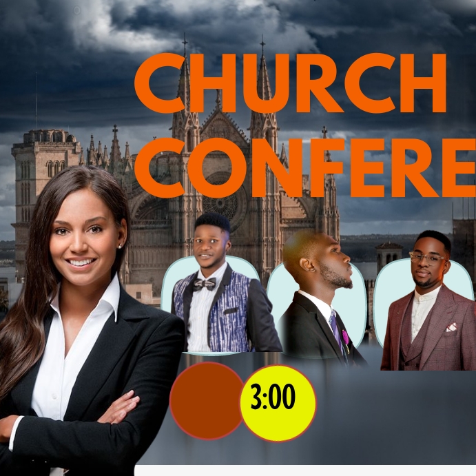 church conference Square (1:1) template