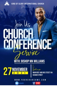 church conference Half Page Wide template