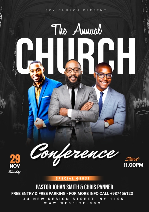 Church conference Template | PosterMyWall