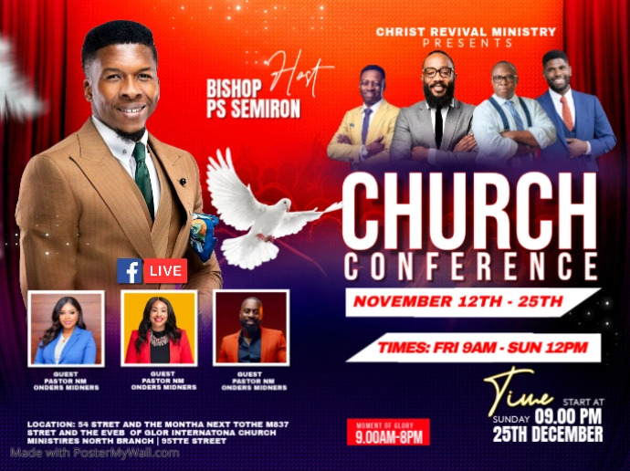 CHURCH CONFERENCE Template | PosterMyWall