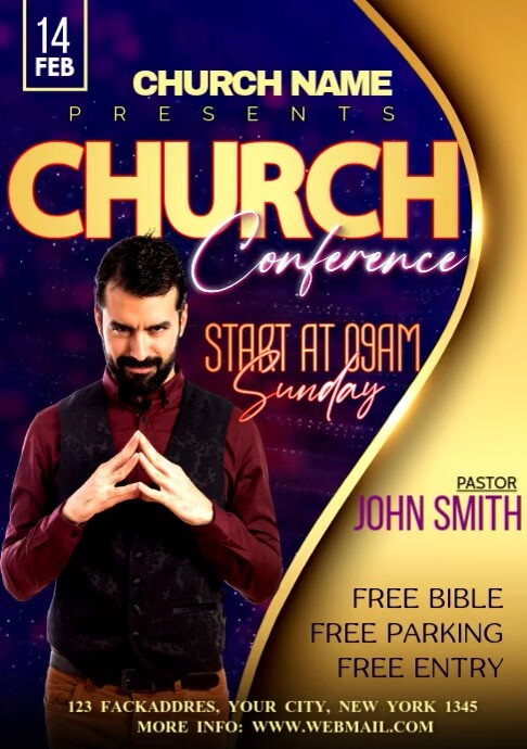 church conference A1 template
