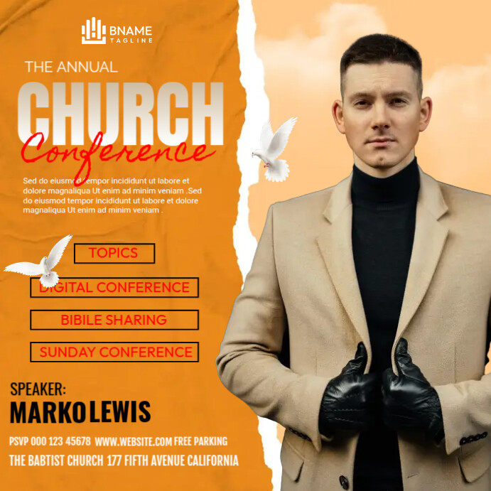Church Conference Event Template | PosterMyWall