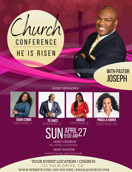church conference Event Flyer Template PosterMyWall