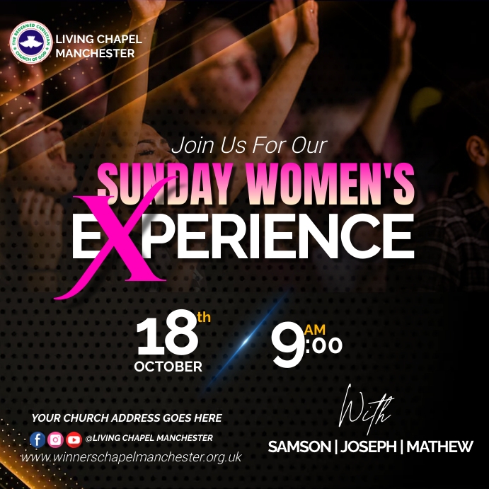 CHURCH CONFERENCE FLYER (11) Wpis na Instagrama template