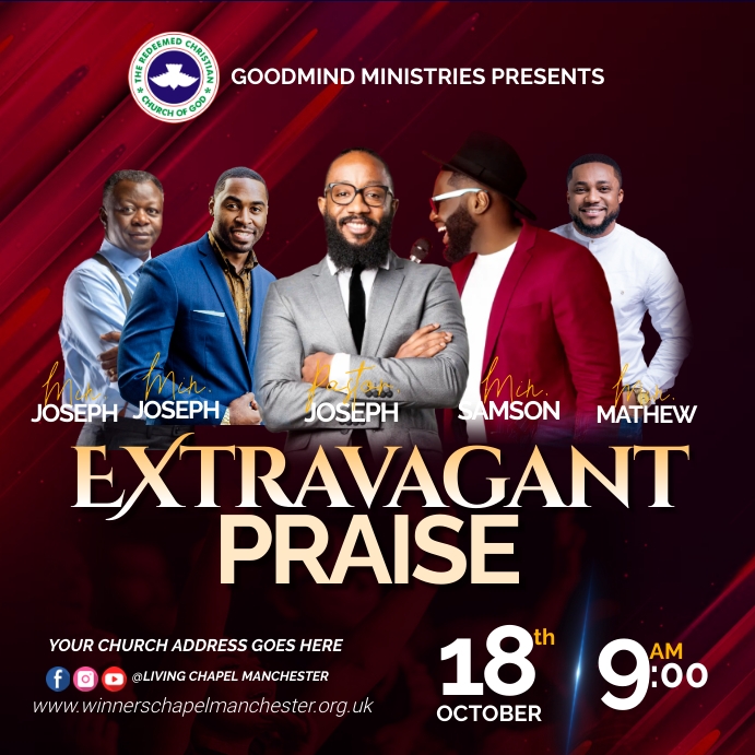 CHURCH CONFERENCE FLYER (21) Wpis na Instagrama template