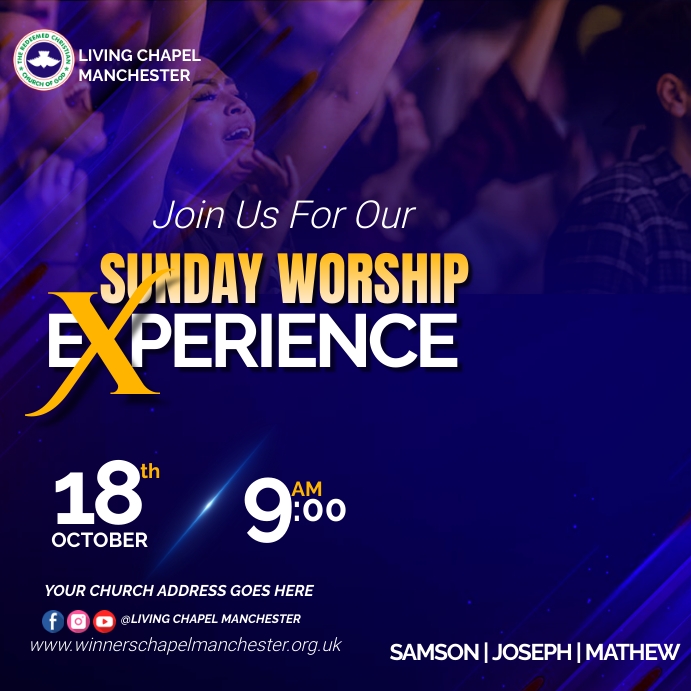 CHURCH CONFERENCE FLYER (3) Instagram Post template