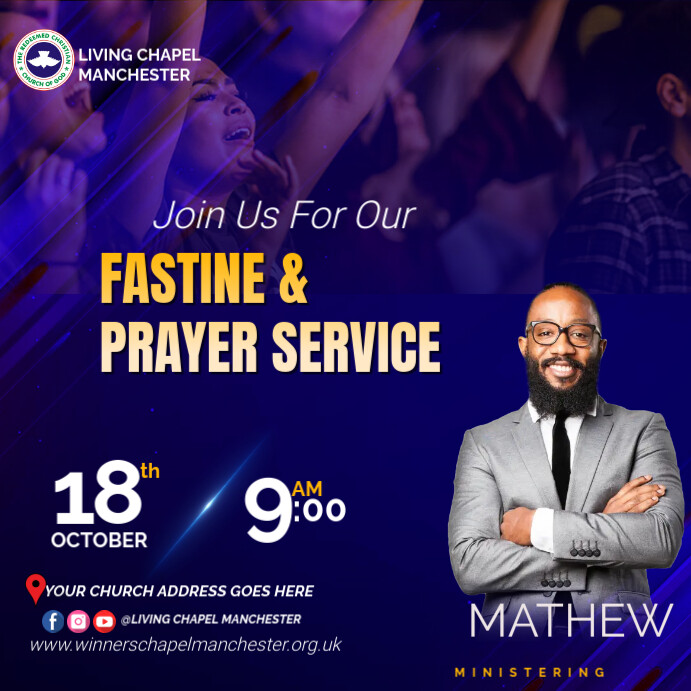 CHURCH CONFERENCE FLYER (4) Wpis na Instagrama template