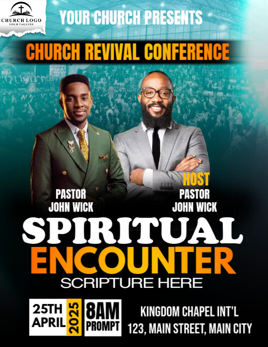 church conference flyer Pamflet (VSA Brief) template
