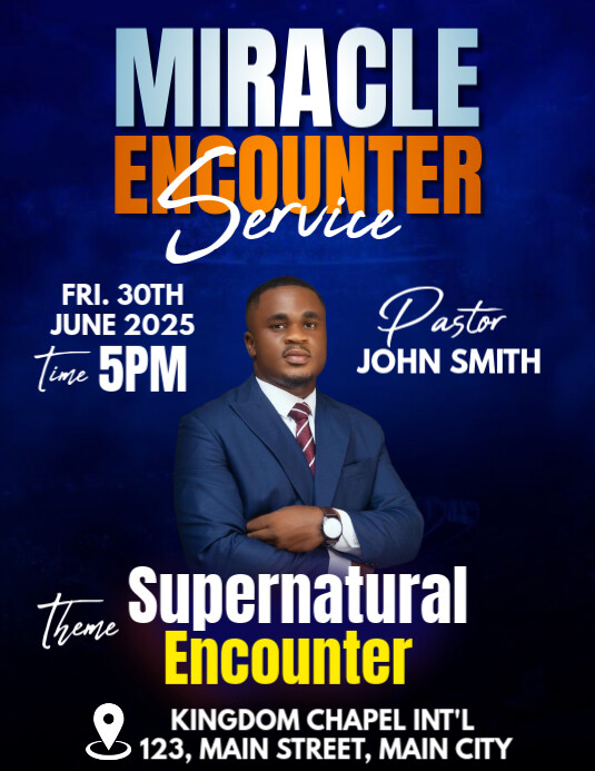 church conference flyer Pamflet (VSA Brief) template