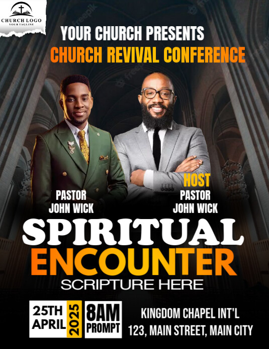 church conference flyer Pamflet (VSA Brief) template