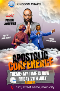church conference flyer Plakat template