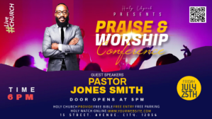 Purple Praise and Worship Conference Facebook Cover Video Template