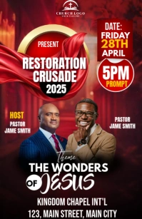 church conference flyer Half Page Wide template